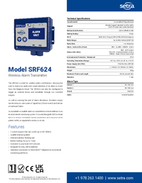 Thumbnail of document Data Sheet SSP SRF624 Rev A