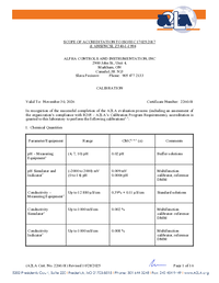 Thumbnail of document A2 LA 2260 01 Scope and Certificate