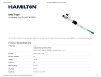 Thumbnail of document Iono Trode Refillable p H Sensor Hamilton 20365