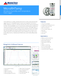 Thumbnail of document Data Sheet - MicroRHTemp