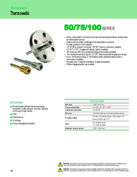 Thumbnail of document Data Sheet - Thermowells