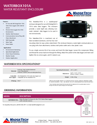 Thumbnail of document Data Sheet - Waterbox101A